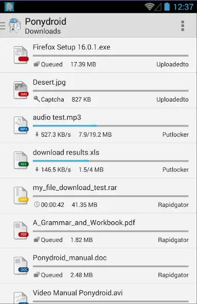 Play Ponydroid Download Manager  and enjoy Ponydroid Download Manager with UptoPlay