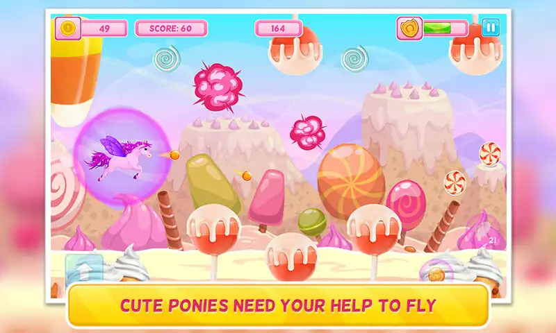 Play Pony in Candy World : Adventure Arcade Game : Free as an online game Pony in Candy World : Adventure Arcade Game : Free with UptoPlay