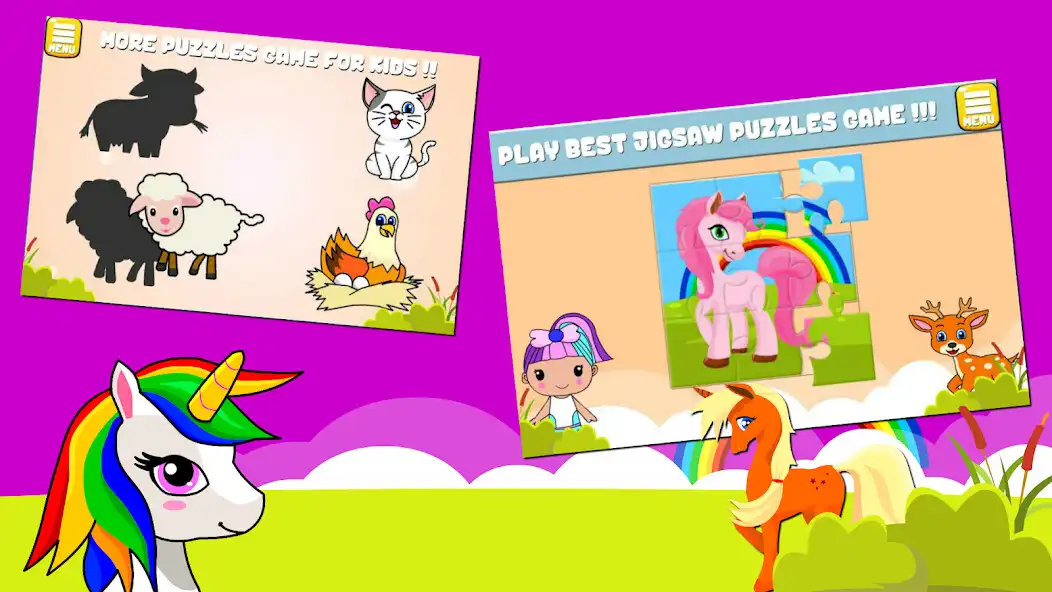 Play Pony Little Kids Puzzles as an online game Pony Little Kids Puzzles with UptoPlay