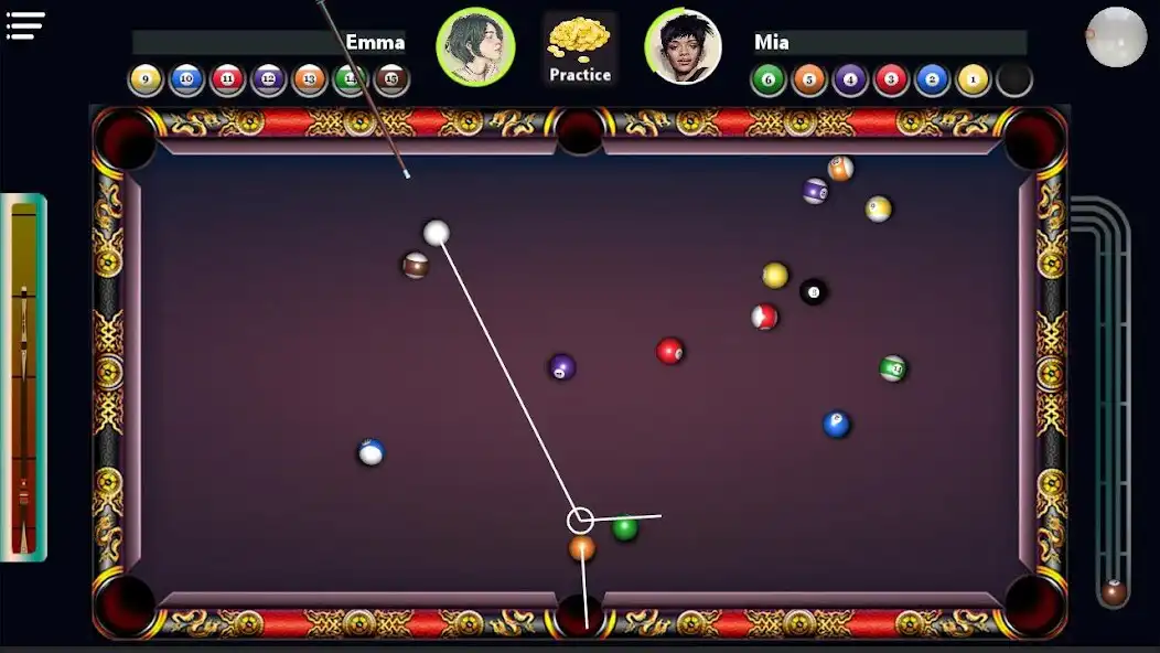Play Pool Strike Billiard as an online game Pool Strike Billiard with UptoPlay