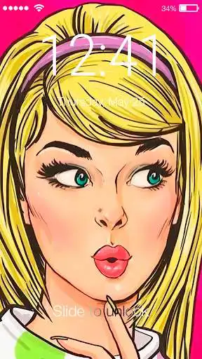 Play Pop Art Cute Girl Wallpaper Screen Lock  and enjoy Pop Art Cute Girl Wallpaper Screen Lock with UptoPlay