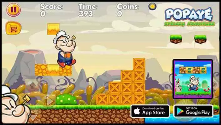 Play Popaye Spinach The Sailorman Adventure
