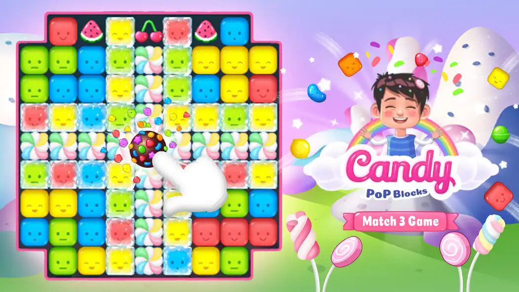 Play Pop Blocks:Candy Blocks Game as an online game Pop Blocks:Candy Blocks Game with UptoPlay