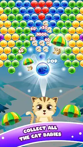 Play Pop Cat - Bubble shooter game as an online game Pop Cat - Bubble shooter game with UptoPlay