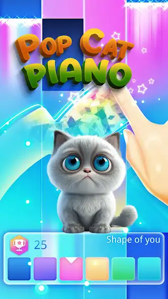 Play Pop Cat Music Piano Tiles as an online game Pop Cat Music Piano Tiles with UptoPlay