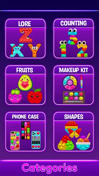 Play Pop It Neon 3D Antistress Toys  and enjoy Pop It Neon 3D Antistress Toys with UptoPlay