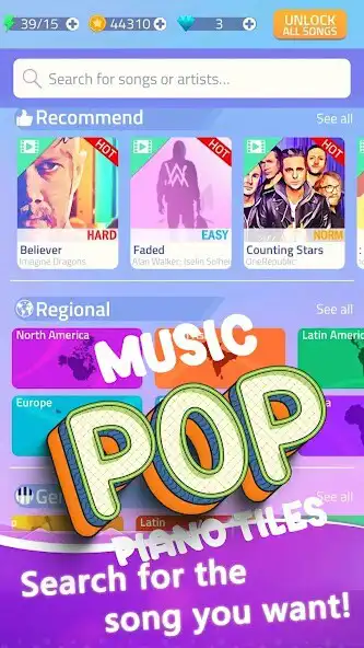 Play Pop Music Piano Tiles  and enjoy Pop Music Piano Tiles with UptoPlay