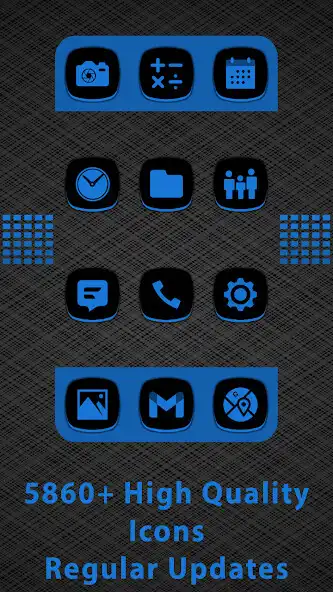 Play Popped Blue On Black Icons  and enjoy Popped Blue On Black Icons with UptoPlay