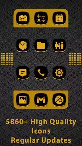 Play Popped Yellow On Black Icons  and enjoy Popped Yellow On Black Icons with UptoPlay