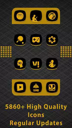 Play Popped Yellow On Black Icons as an online game Popped Yellow On Black Icons with UptoPlay