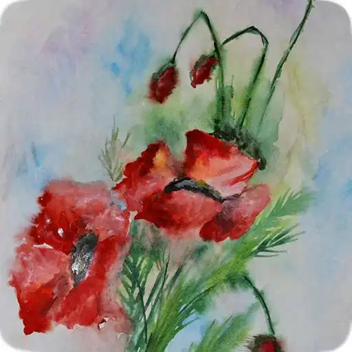 Run free android online Poppies. Flower watercolor APK