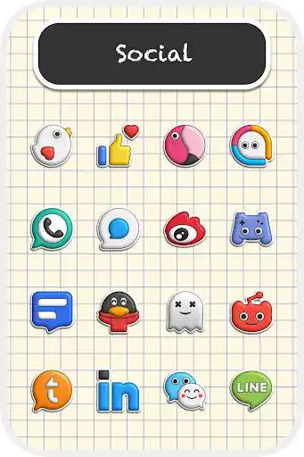 Play Poppin icon pack as an online game Poppin icon pack with UptoPlay