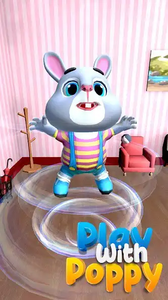 Play Poppy Talk : My Talking Rabbit as an online game Poppy Talk : My Talking Rabbit with UptoPlay