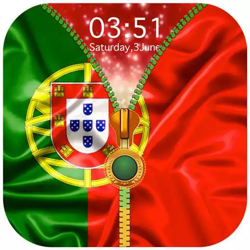 Play Portugal Flag Zipper Lock Screen APK