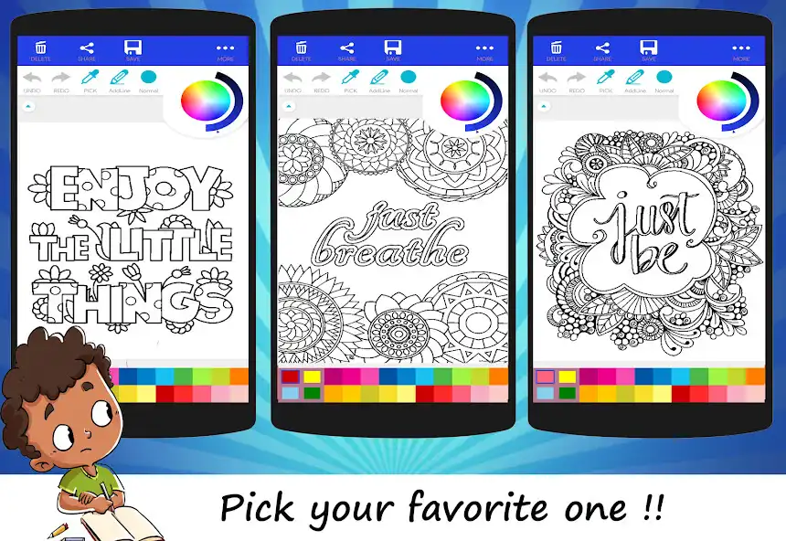 Play Positive Quotes Coloring Book as an online game Positive Quotes Coloring Book with UptoPlay