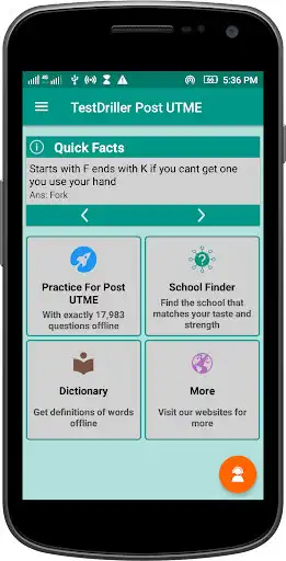 Play Post JAMB 2021 - TestDriller as an online game Post JAMB 2021 - TestDriller with UptoPlay