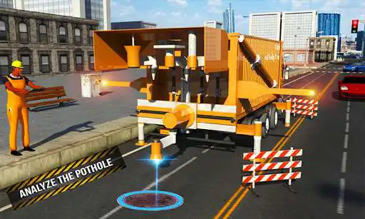 Play Pothole Repair Heavy Duty Truck: Road Construction