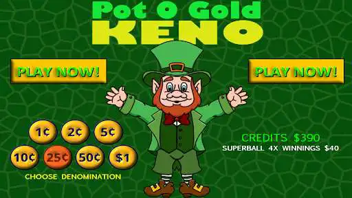Play Pot O Gold Keno as an online game Pot O Gold Keno with UptoPlay