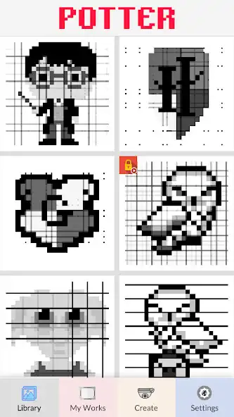 Play Potter Pixel Art Color as an online game Potter Pixel Art Color with UptoPlay