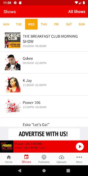 Play POWER 106 WYRB as an online game POWER 106 WYRB with UptoPlay