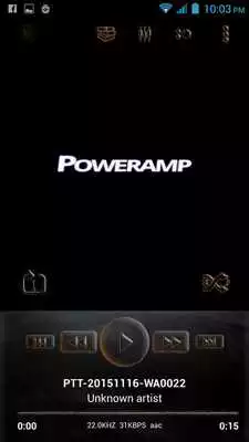Play Poweramp Skin Brown Glass