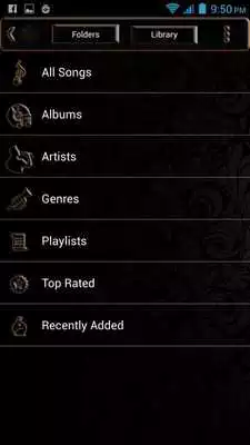 Play Poweramp Skin Brown Glass