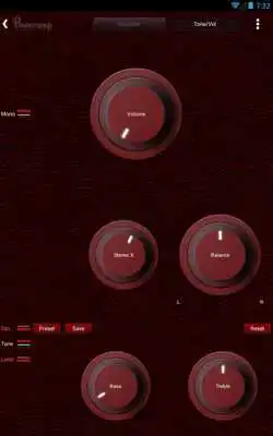 Play Poweramp Skin Red Dark Leather