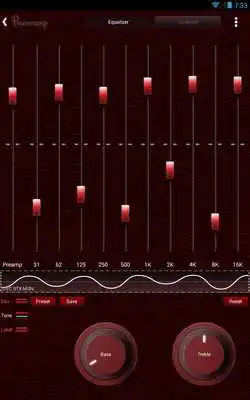 Play Poweramp Skin Red Dark Leather