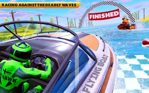 Play Powerboat Speed Racing 3D as an online game Powerboat Speed Racing 3D with UptoPlay