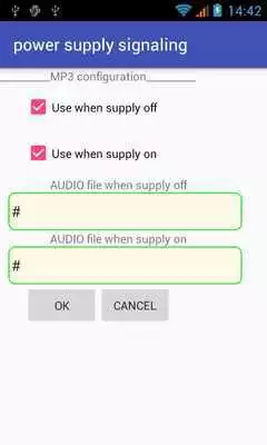 Play power supply signaling