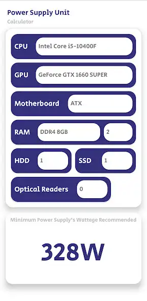 Play Power Supply Unit Calculator as an online game Power Supply Unit Calculator with UptoPlay