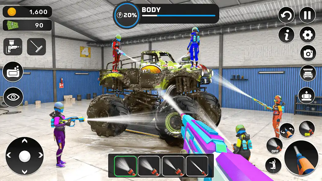Play Power Wash Car Cleaning Game as an online game Power Wash Car Cleaning Game with UptoPlay