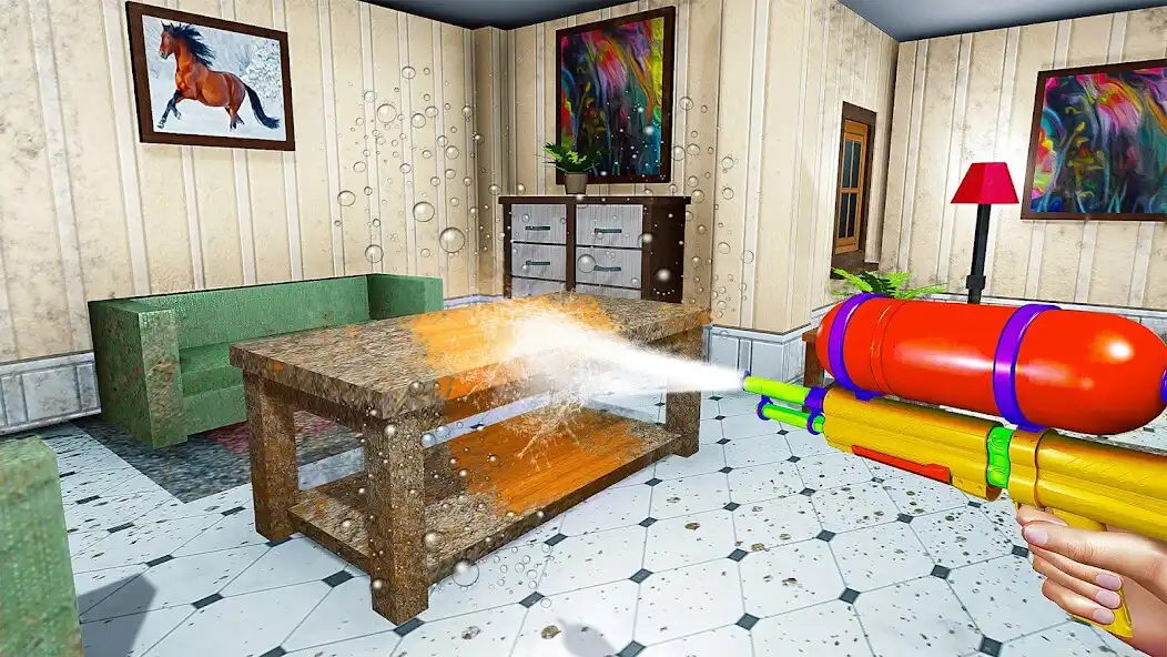 Play Power Washing Gun Simulator-3D as an online game Power Washing Gun Simulator-3D with UptoPlay