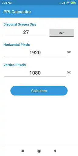 Play PPI Calc - DPI Calculator  and enjoy PPI Calc - DPI Calculator with UptoPlay
