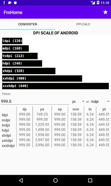 Play PPI Calc - DPI Converter as an online game PPI Calc - DPI Converter with UptoPlay