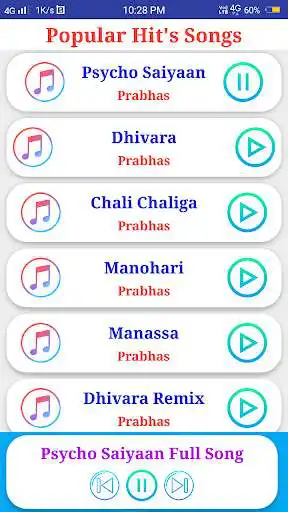 Play Prabhas All Songs  and enjoy Prabhas All Songs with UptoPlay
