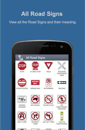 Play Practise Test USA  Road Signs