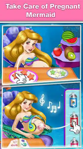 Play APK Pragnant Mermaid Care Newborn Baby  and enjoy Pragnant Mermaid Care Newborn Baby with UptoPlay com.playNfun.MermaidPragnanctCheckupAndBabyCare