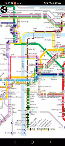 Prague Metro Tram Map online game with UptoPlay