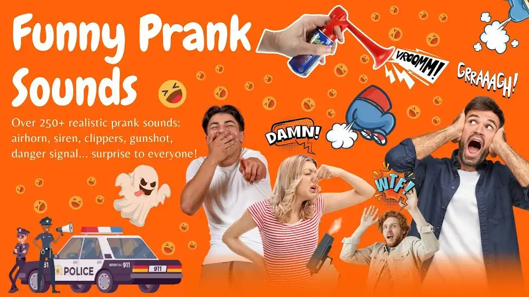 Play Prank Sounds Fart, Siren, Shot  and enjoy Prank Sounds Fart, Siren, Shot with UptoPlay