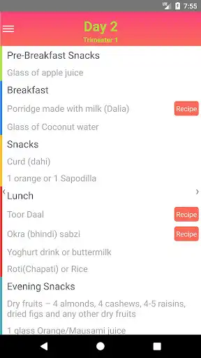 Play Pregnancy Diet - Day by day diet chart