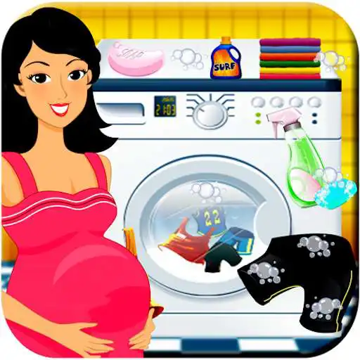Play Pregnant Mommy Laundry - Clothes Washing Games APK