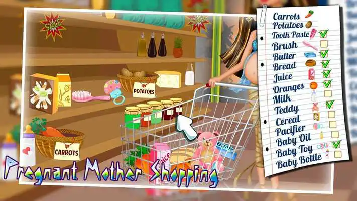 Play Pregnant mother shopping