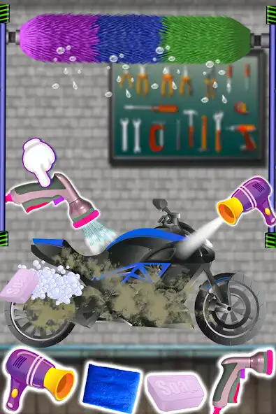 Play Preschool Kid Dirty Bikes Wash as an online game Preschool Kid Dirty Bikes Wash with UptoPlay