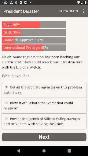 Play President Disaster as an online game President Disaster with UptoPlay