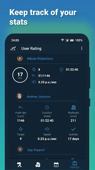 Play Press-up tracker: Home workout as an online game Press-up tracker: Home workout with UptoPlay