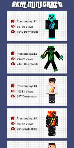 Play Preston skins for Minecraft PE  and enjoy Preston skins for Minecraft PE with UptoPlay