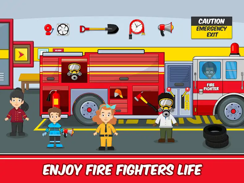 Play Pretend Town Fire Station Life as an online game Pretend Town Fire Station Life with UptoPlay