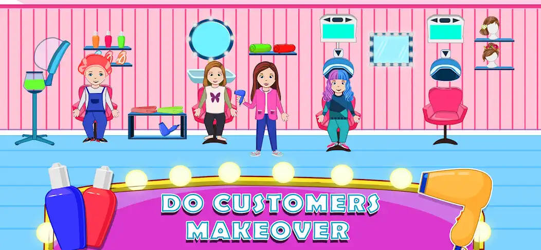 Play Pretend Town Girls Hair Salon  and enjoy Pretend Town Girls Hair Salon with UptoPlay