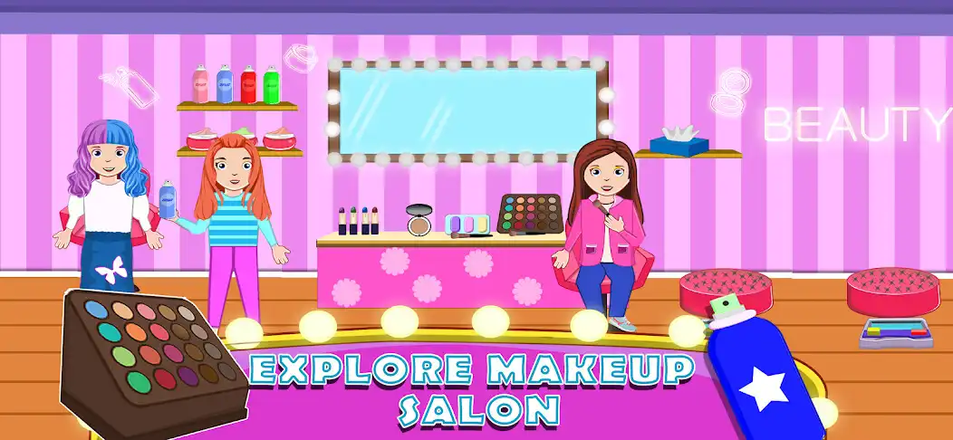 Play Pretend Town Girls Hair Salon as an online game Pretend Town Girls Hair Salon with UptoPlay